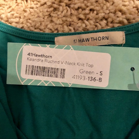 41Hawthorn Keandra Ruched V-Neck Knit Top - Picture 4 of 5